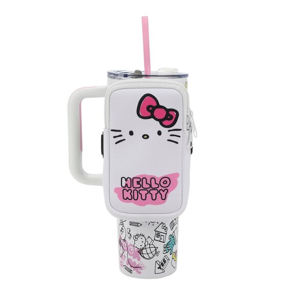Hello Kitty 40 Oz Stainless Steel Tumbler With Attachable Bag - Picture 4 of 16